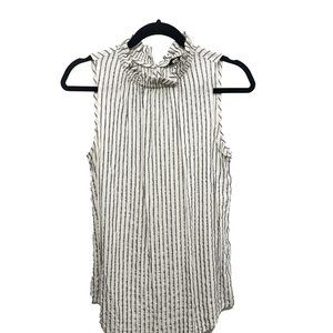 BR Sleeveless Metallic Stripe Blouse